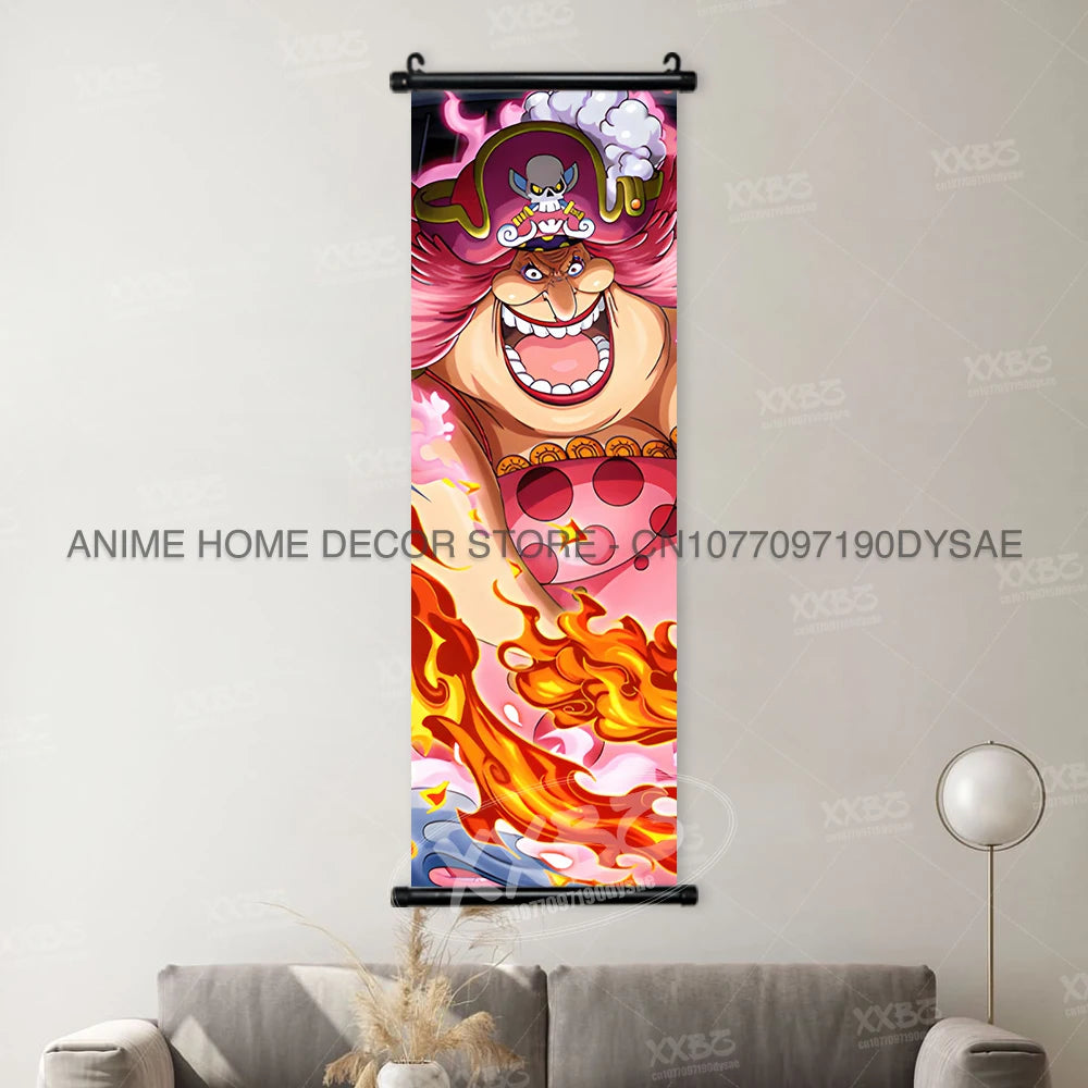 ONE PIECE Posters Anime Monkey D. Luffy Hanging Painting Kaido Home Decor Nico Robin Wall Artwork Garp Scroll Picture Nami Mural - One Piece Merchandise - Free Shipping Buy Now