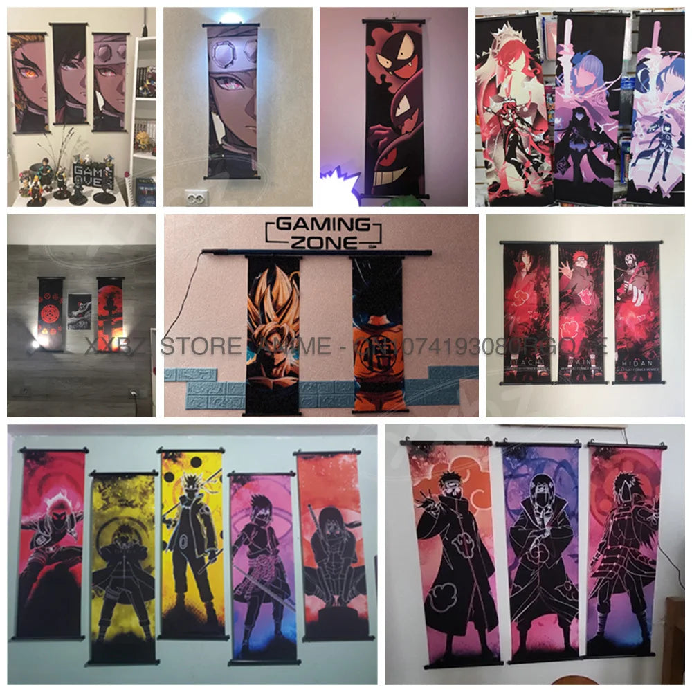 ONE PIECE Scrolls Picture Anime Canvas Hanging Painting Luffy Poster Zoro Home Decor Nami Wall Art Ace Cartoon Robin wallpaper - One Piece Merchandise - Free Shipping Buy Now