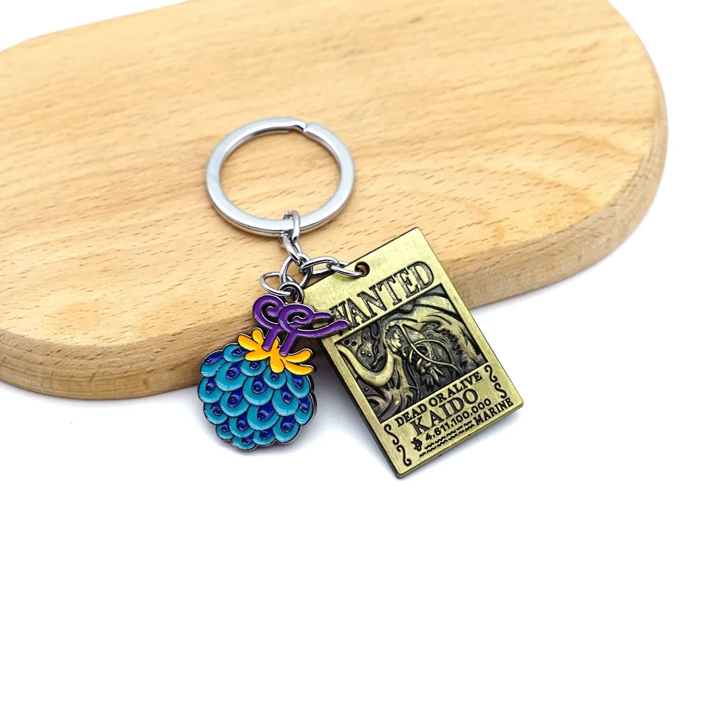 Anime One Piece Shanks Kaido Law Luffy Ace Zoro Sanji Devil Fruit Keychain Metal Pendant Figure Model Toy Jewelry Gift - One Piece Merchandise - Free Shipping Buy Now