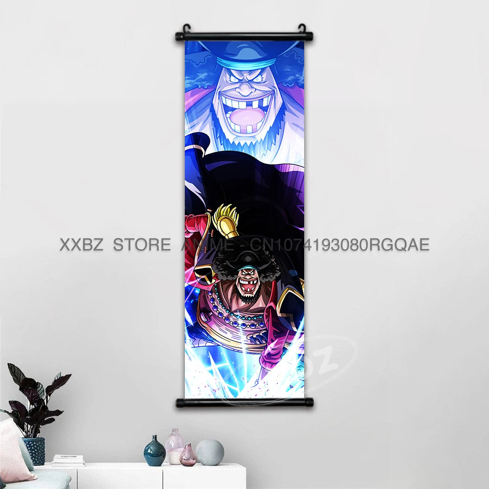 ONE PIECE Scrolls Picture Anime Canvas Hanging Painting Luffy Poster Zoro Home Decor Nami Wall Art Ace Cartoon Robin wallpaper - One Piece Merchandise - Free Shipping Buy Now