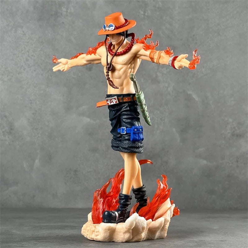 Manga One Piece Portgas D Ace Anime Figure 28cm PVC Action Figures Gk Figurine With Light Statue Model Kids Christmas Toys Gifts - One Piece Merchandise - Free Shipping Buy Now