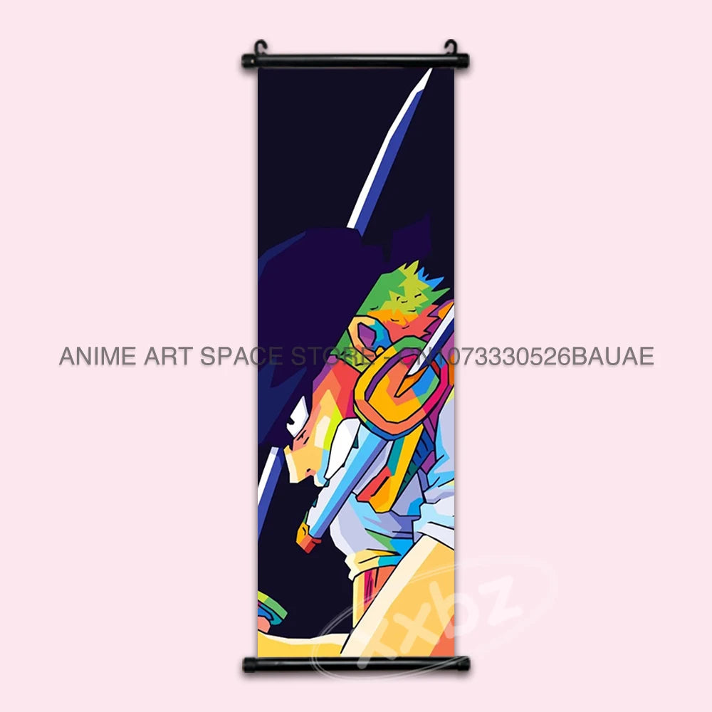 ONE PIECE Hanging Painting Anime Scrolls Picture Law Home Decor Prints Nami Wall Art Luffy Poster Roronoa Zoro Canvas Nico Robin