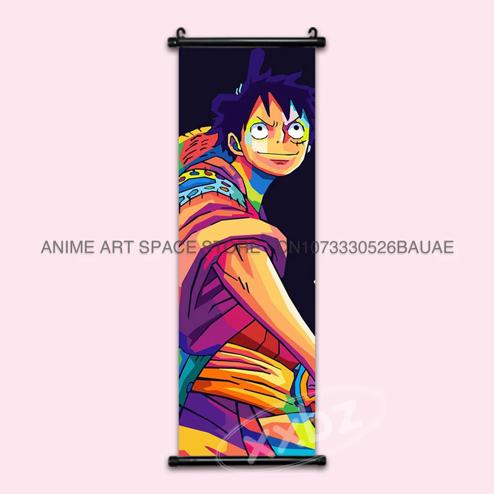 ONE PIECE Hanging Painting Anime Scrolls Picture Law Home Decor Prints Nami Wall Art Luffy Poster Roronoa Zoro Canvas Nico Robin