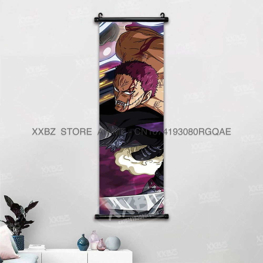 ONE PIECE Scrolls Pictures Sabo Wall Art Kid Pirates Anime Posters Nico Robin Hanging Painting Trafalgar D.Water Law Home Decor