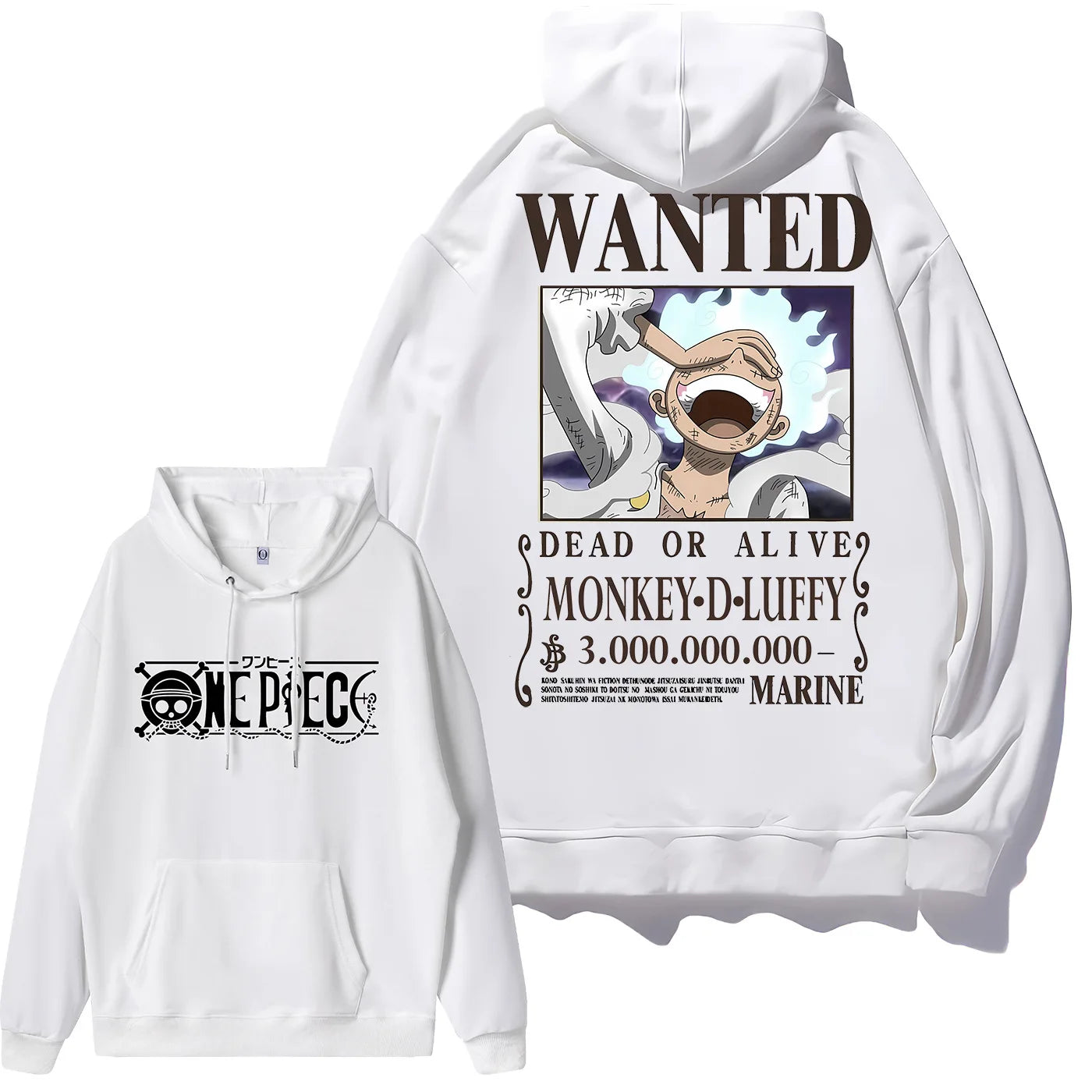 Luffy Zoro Shanks Nico Robin Bedruckter lockerer Kapuzenpullover Anime One Piece Bounty Wanted Order Lässige Mode Jungen Mädchen Sweatshirt