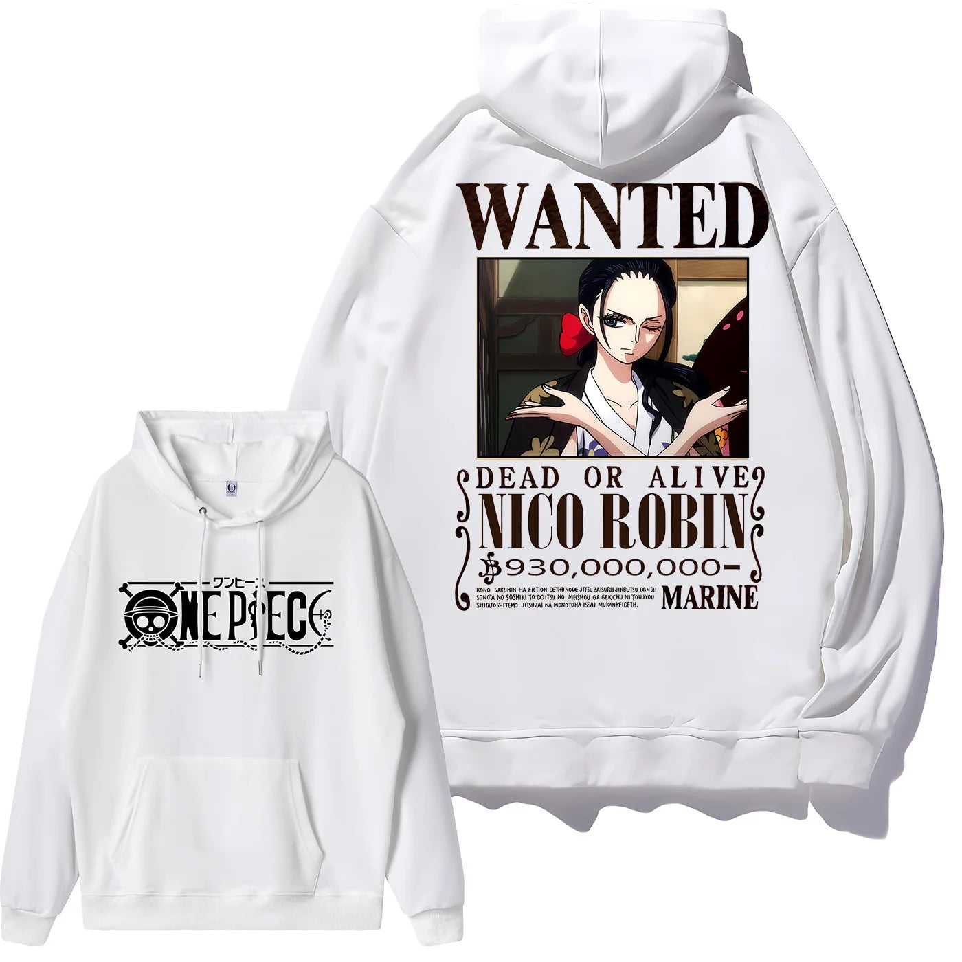 Luffy Zoro Shanks Nico Robin Bedruckter lockerer Kapuzenpullover Anime One Piece Bounty Wanted Order Lässige Mode Jungen Mädchen Sweatshirt
