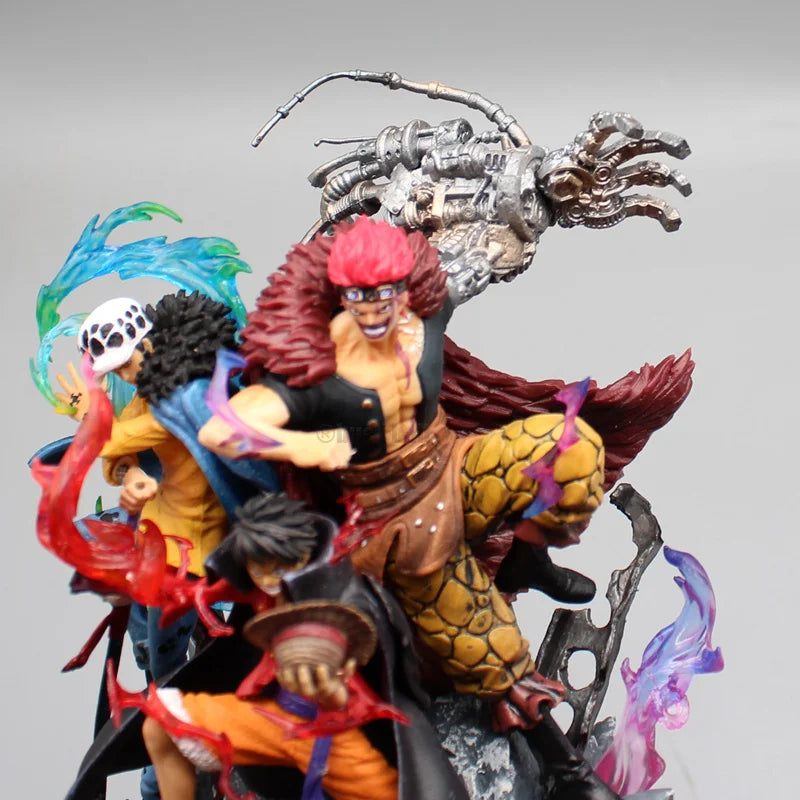 22cm One Piece Figurine Three Captain Anime Figure Kid Law Luffy Action Pvc Model Statue Doll Collection Decoration Toys Gifts - One Piece Merchandise - Free Shipping Buy Now