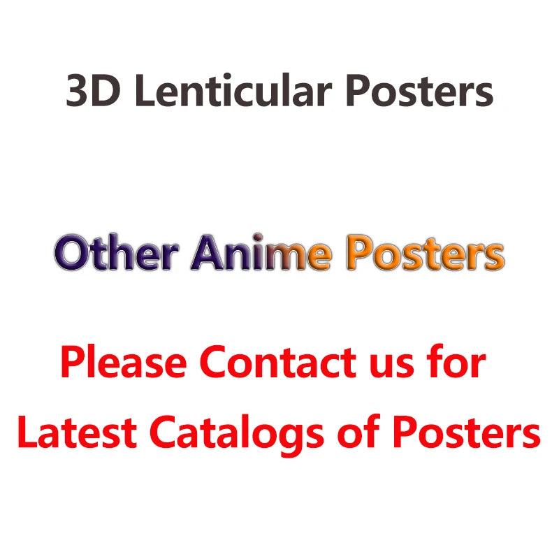 One Piece Anime 3D-Linsenraster-Poster, Luffy Zoro Sanji, Flip-Farbverlaufsdruck, Geschenke, Raumdekoration, Wandkunst (ohne Rahmen)