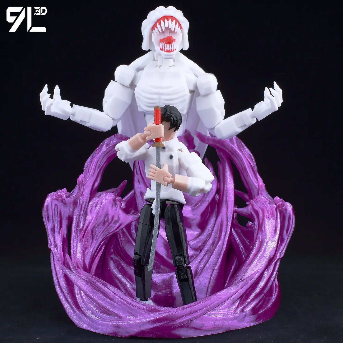9L 3D-gedruckte Roronoa Zoro One Piece Lucky Dummy, 13 bewegliche Shapeshift-Actionfiguren, Schaufensterpuppen-Spielzeug für Anime-Liebhaber