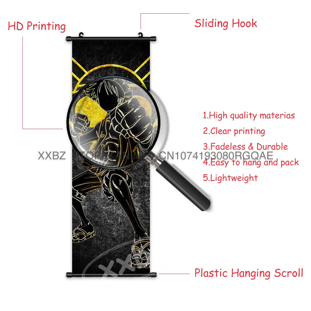 ONE PIECE Scrolls Pictures Canvas Luffy Hanging Paintings Nami Wall Art Zoro Anime Posters Sanji Latest Bedroom Robin Home Decor - One Piece Merchandise - Free Shipping Buy Now