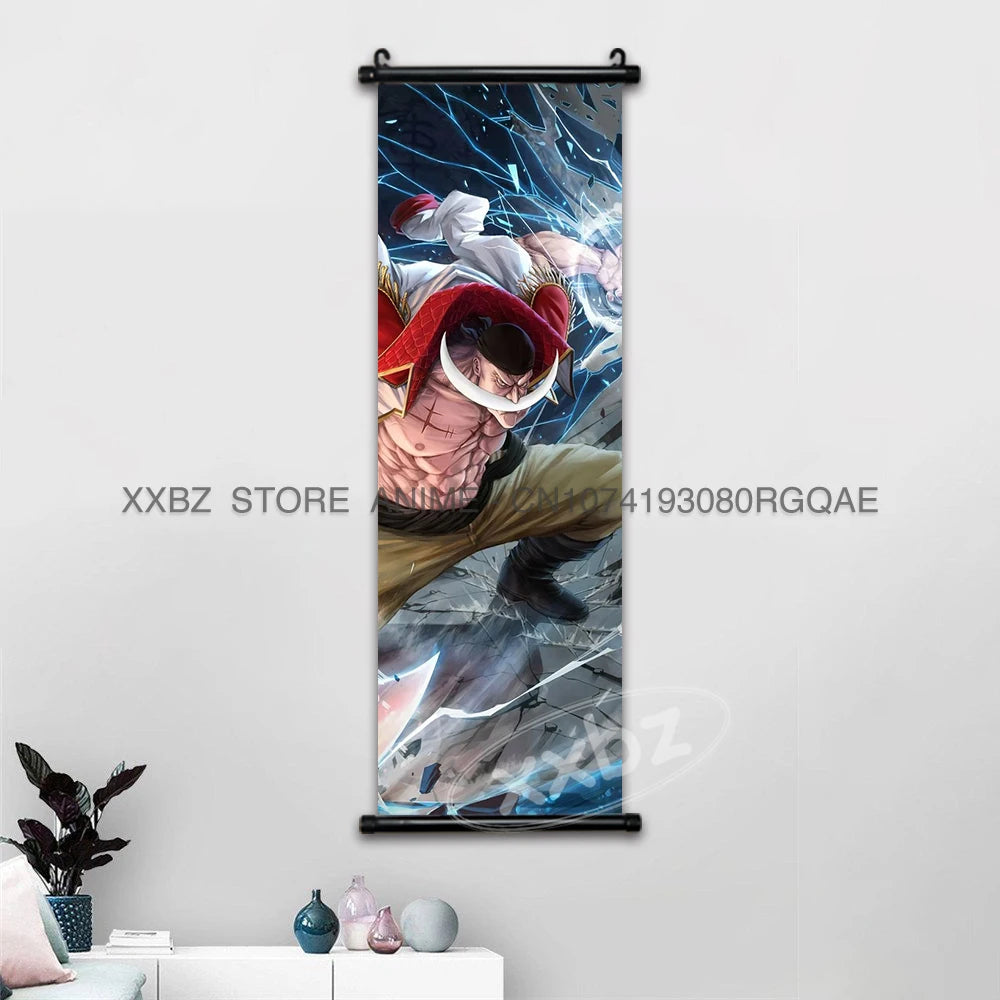 ONE PIECE Scrolls Picture Anime Canvas Hanging Painting Luffy Poster Zoro Home Decor Nami Wall Art Ace Cartoon Robin wallpaper - One Piece Merchandise - Free Shipping Buy Now