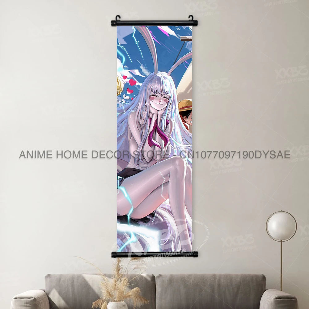 ONE PIECE Posters Anime Monkey D. Luffy Hanging Painting Yamato Scrolls Picture Nico Robin Home Decor Wallpaper Canvas Wall Art - One Piece Merchandise - Free Shipping Buy Now
