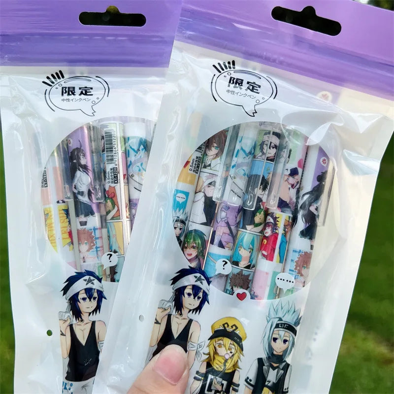 6Pcs Anime ONE PIECE 0.5mm Pens Luffy Zoro Sanji Nami Usopp Robi Gel Pens School Office Stationary Supplies Gifts Kids Toys - One Piece Merchandise - Free Shipping Buy Now