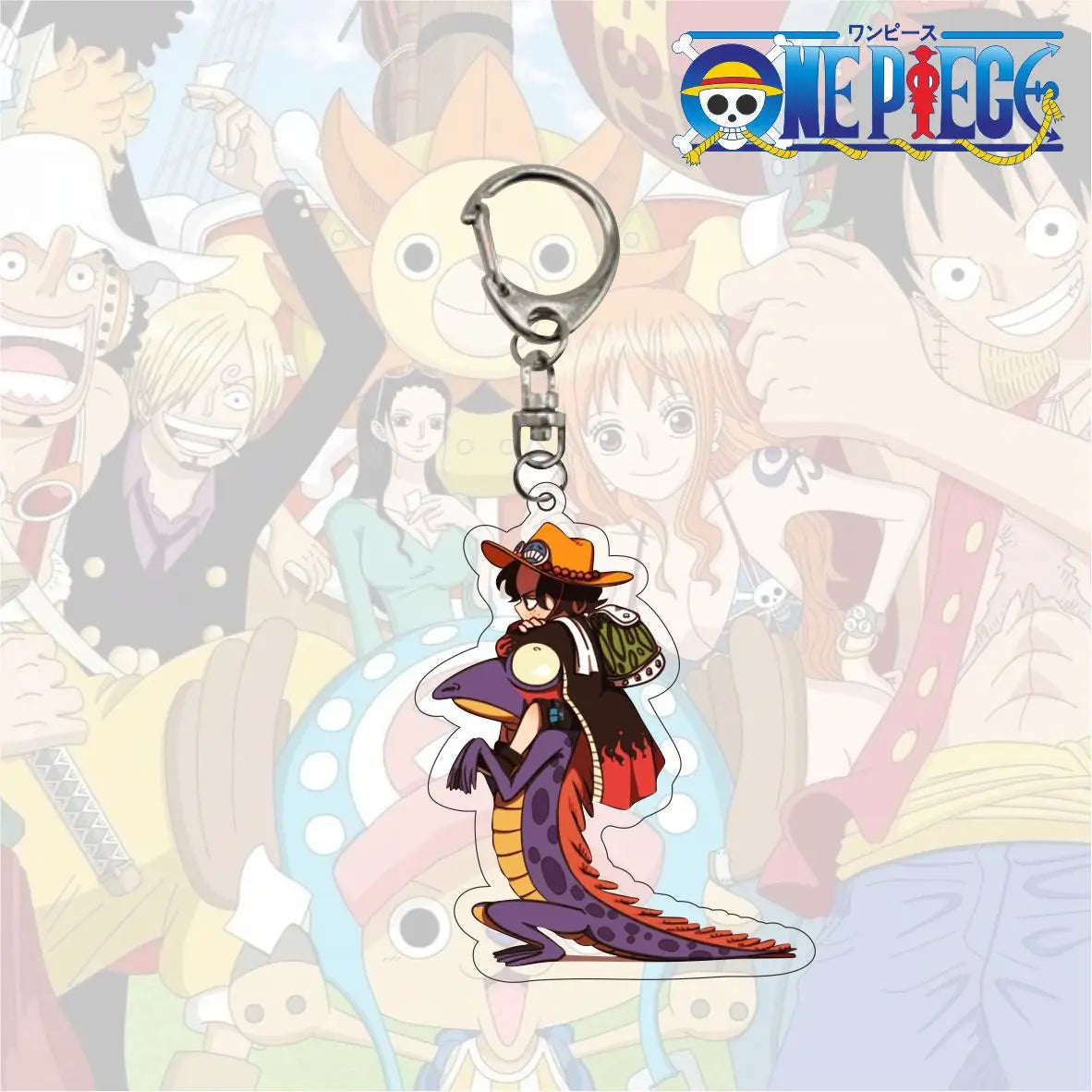 Anime One Piece Trafalgar Law Charlotte Katakuri Nico Robin Nami Chopper Lysop Acryl Schlüsselanhänger Schlüsselanhänger Anhänger Figur Geschenke