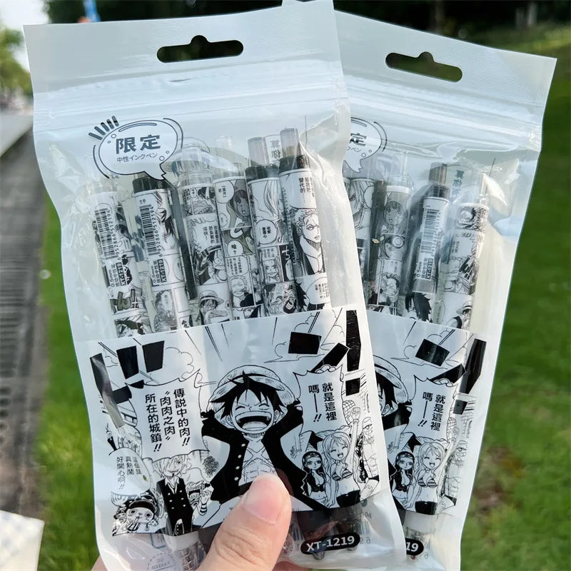 6Pcs Anime ONE PIECE 0.5mm Pens Luffy Zoro Sanji Nami Usopp Robi Gel Pens School Office Stationary Supplies Gifts Kids Toys - One Piece Merchandise - Free Shipping Buy Now