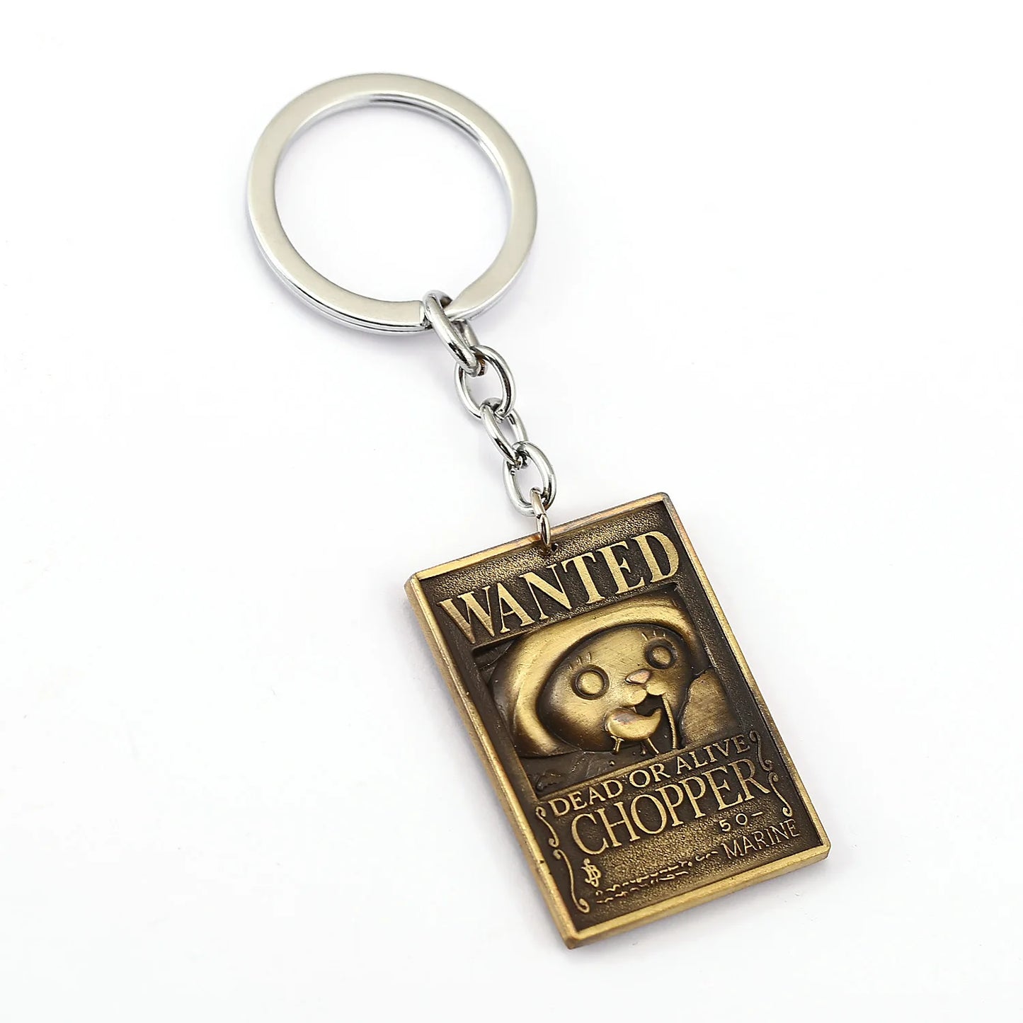 Porte-clés en métal avec affiche de recherche One Piece, Luffy Ace, Sanji, Nami, Robin, Zoro, Chopper, Trafalgar Law, pendentifs pour voiture