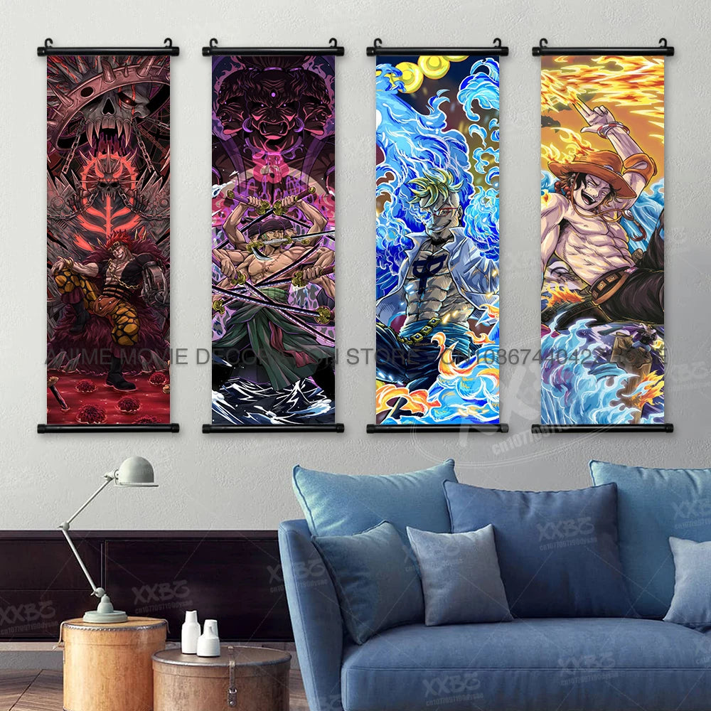 One Piece Posters Jinbe Wallpaper Nico Robin Hanging Painting Marco Anime Scrolls Picture Eustass Kid Wall Art Yamato Home Decor - One Piece Merchandise - Free Shipping Buy Now