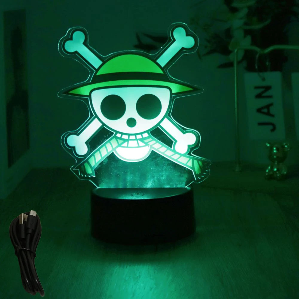 Actions Figure One Piece Luffy Zoro Anime Figures 3D Lamp PVC Action Collection Model Toys LED Night Light Kid Christmas Gift - One Piece Merchandise - Free Shipping Buy Now