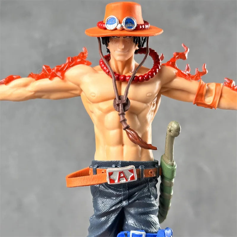 Manga One Piece Portgas D Ace Anime Figure 28cm PVC Action Figures Gk Figurine With Light Statue Model Kids Christmas Toys Gifts - One Piece Merchandise - Free Shipping Buy Now