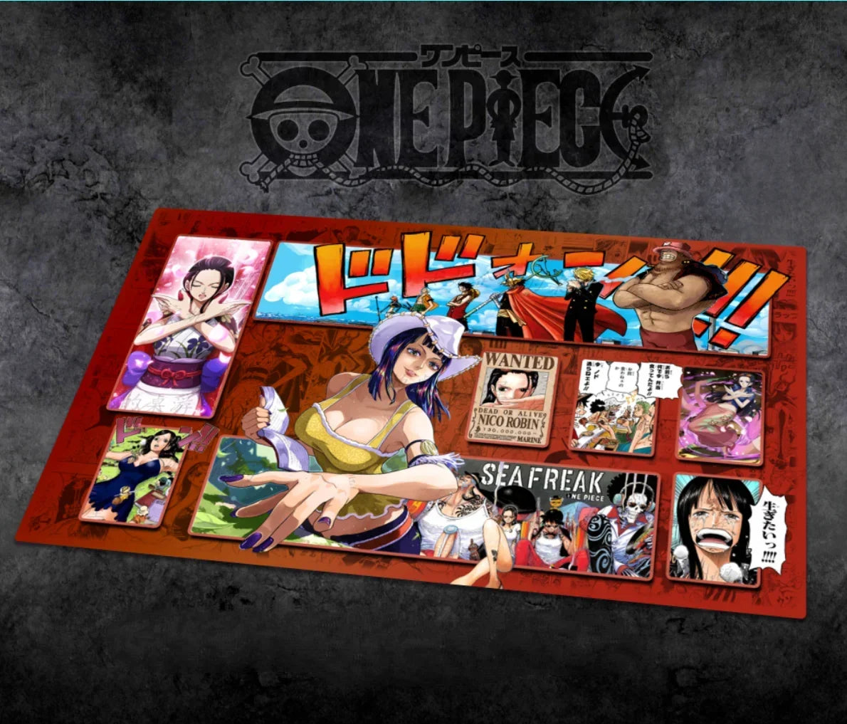 OPCG One Piece Dedizierte SPIELKARTEN-Spielmatte Battle Against Rebecca Roronoa Zoro Trafalgar Law Comic-Serie Spielzeuggeschenke 60 * 35 cm