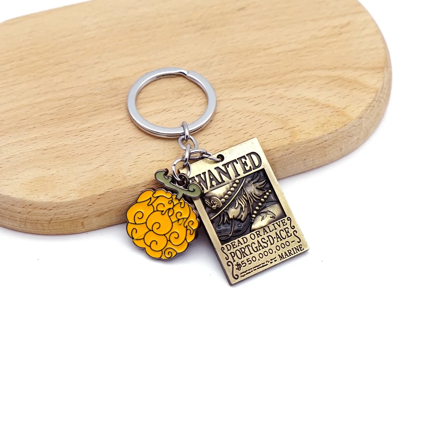 Anime One Piece Shanks Kaido Law Luffy Ace Zoro Sanji Devil Fruit Keychain Metal Pendant Figure Model Toy Jewelry Gift - One Piece Merchandise - Free Shipping Buy Now