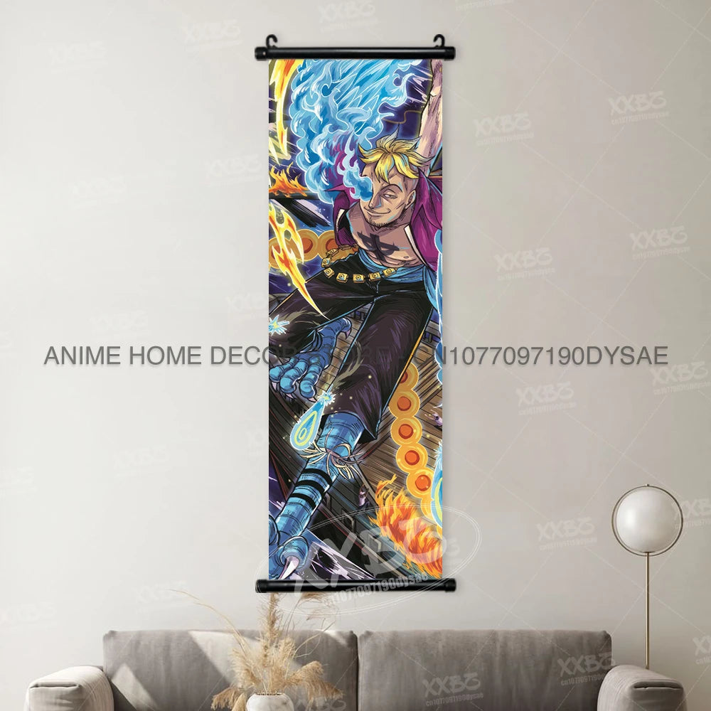 One Piece Posters Jinbe Wallpaper Nico Robin Hanging Painting Marco Anime Scrolls Picture Eustass Kid Wall Art Yamato Home Decor - One Piece Merchandise - Free Shipping Buy Now