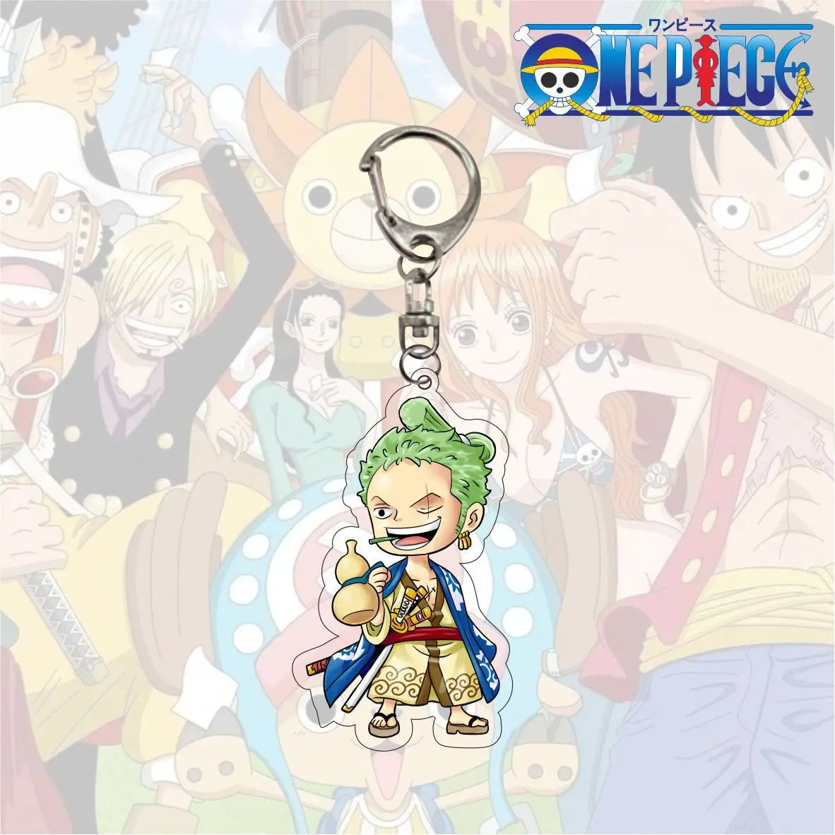 Anime One Piece Trafalgar Law Charlotte Katakuri Nico Robin Nami Chopper Lysop Acryl Schlüsselanhänger Schlüsselanhänger Anhänger Figur Geschenke
