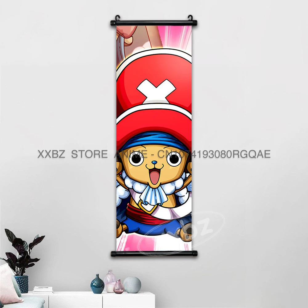 ONE PIECE Scrolls Picture Anime Canvas Hanging Painting Luffy Poster Zoro Home Decor Nami Wall Art Ace Cartoon Robin wallpaper - One Piece Merchandise - Free Shipping Buy Now