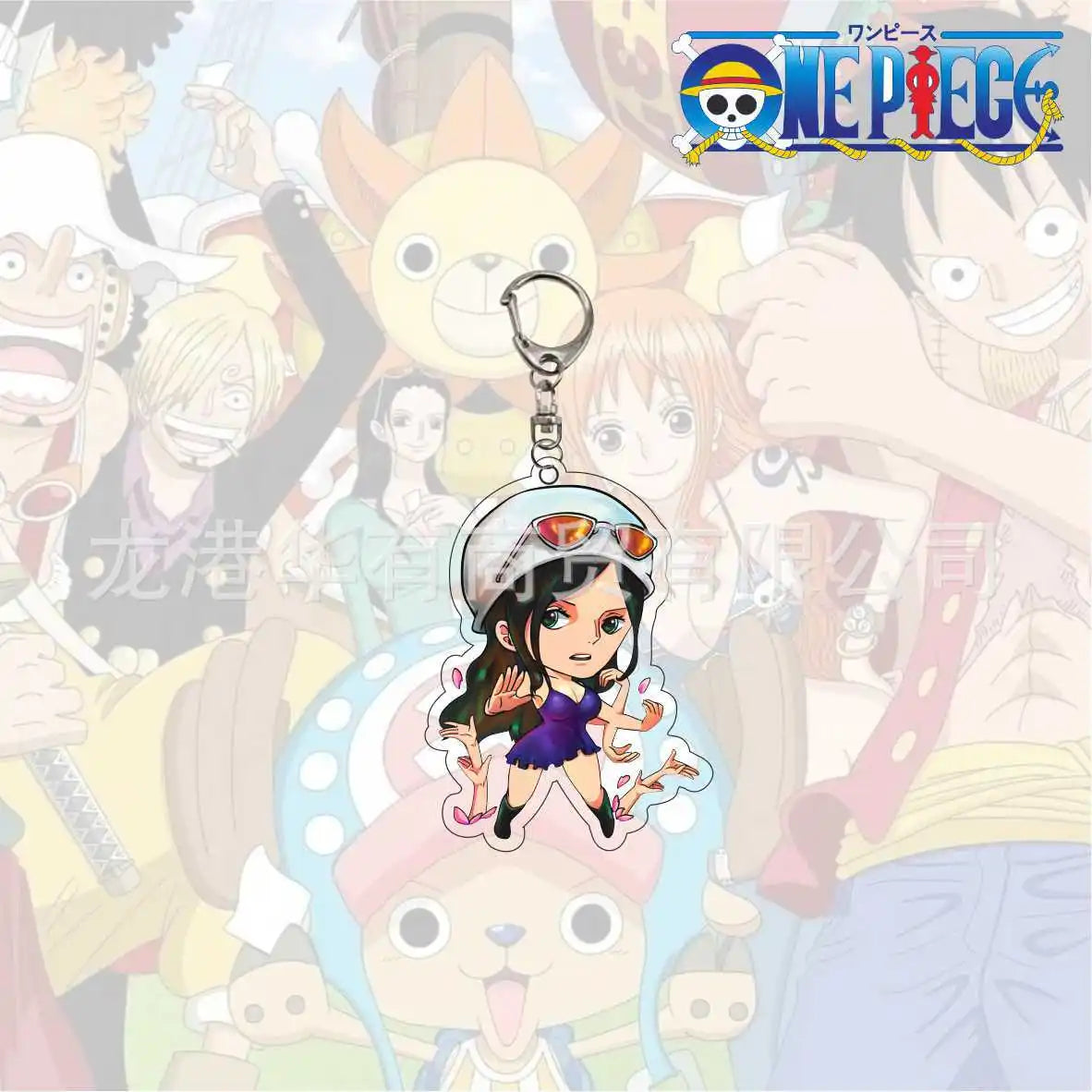 Anime One Piece Trafalgar Law Charlotte Katakuri Nico Robin Nami Chopper Lysop Acryl Schlüsselanhänger Schlüsselanhänger Anhänger Figur Geschenke
