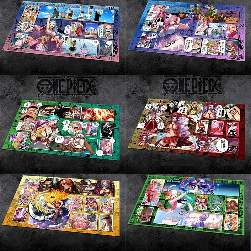 OPCG One Piece Dedizierte SPIELKARTEN-Spielmatte Battle Against Rebecca Roronoa Zoro Trafalgar Law Comic-Serie Spielzeuggeschenke 60 * 35 cm