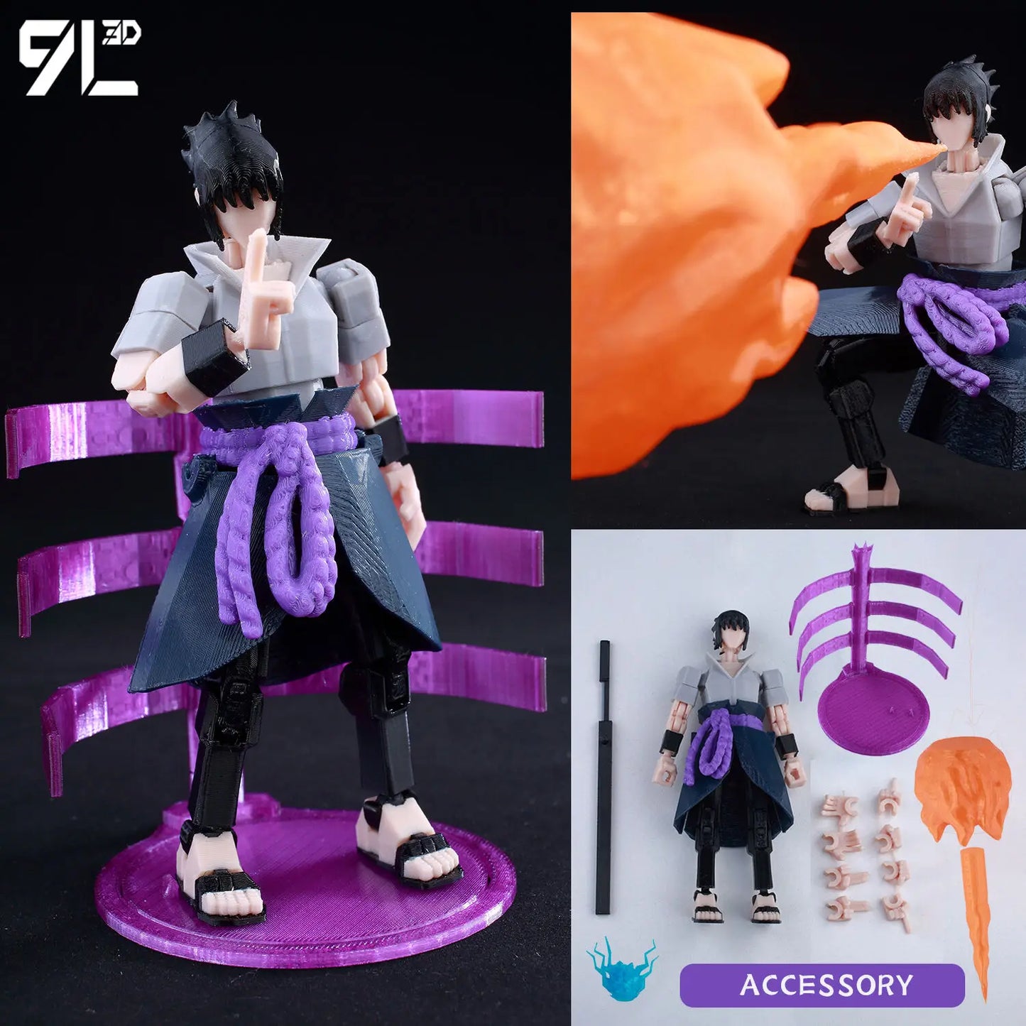 9L 3D-gedruckte Roronoa Zoro One Piece Lucky Dummy, 13 bewegliche Shapeshift-Actionfiguren, Schaufensterpuppen-Spielzeug für Anime-Liebhaber