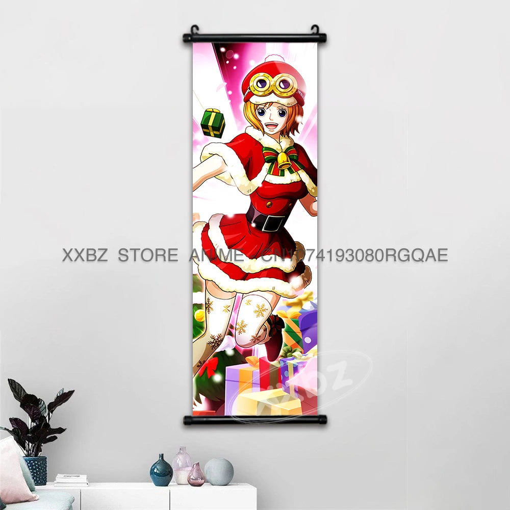 ONE PIECE Scrolls Picture Anime Canvas Hanging Painting Luffy Poster Zoro Home Decor Nami Wall Art Ace Cartoon Robin wallpaper - One Piece Merchandise - Free Shipping Buy Now