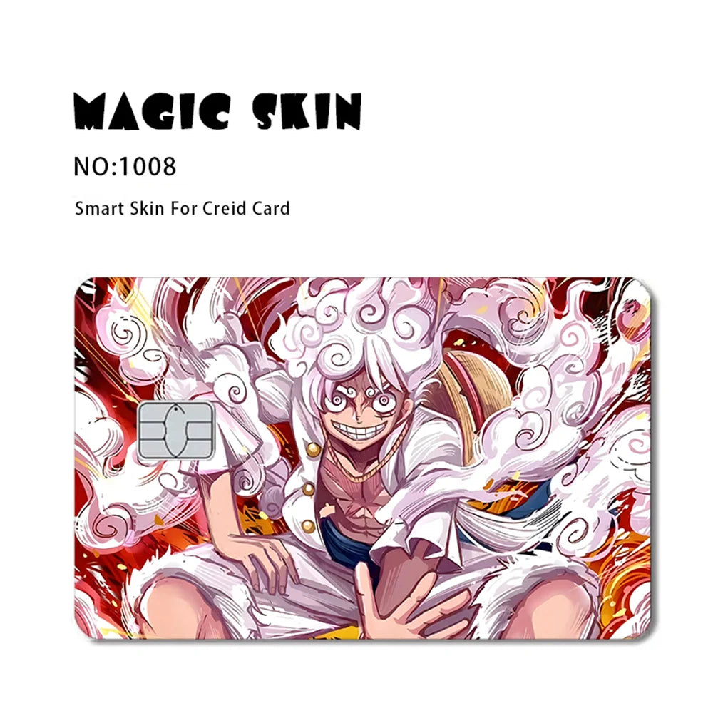 Anime ONE PIECE Luffy Zoro Ace Robin2.5D HD Matt 3M PVC-Aufkleberfolie Klebeband Skin für Kreditkarten-Debitkarten-Aufkleber