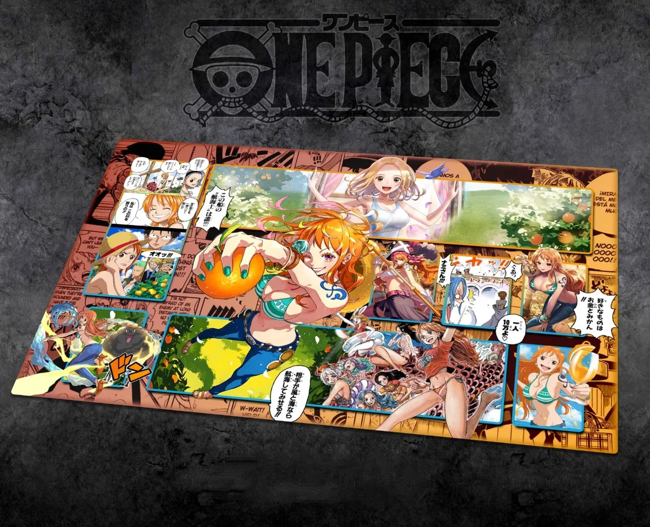 OPCG One Piece Dedizierte SPIELKARTEN-Spielmatte Battle Against Rebecca Roronoa Zoro Trafalgar Law Comic-Serie Spielzeuggeschenke 60 * 35 cm