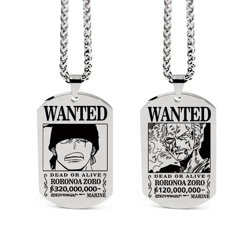 One Piece Anhänger Damen Halskette Japanisches Anime Zubehör Cosplay Luffy Zoro Sanji Manga Titan Schmuck Herren Halskette Geschenk