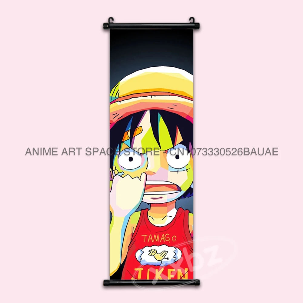 ONE PIECE Hanging Painting Anime Scrolls Picture Law Home Decor Prints Nami Wall Art Luffy Poster Roronoa Zoro Canvas Nico Robin