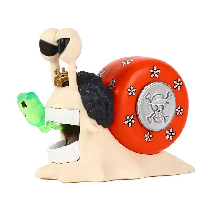 One Piece Den Den Mushi Anime Figur Luffy Ace Zoro Law Buggy Manga Statue PVC Action Figur Sammlung Modell Spielzeug Puppe Geschenk