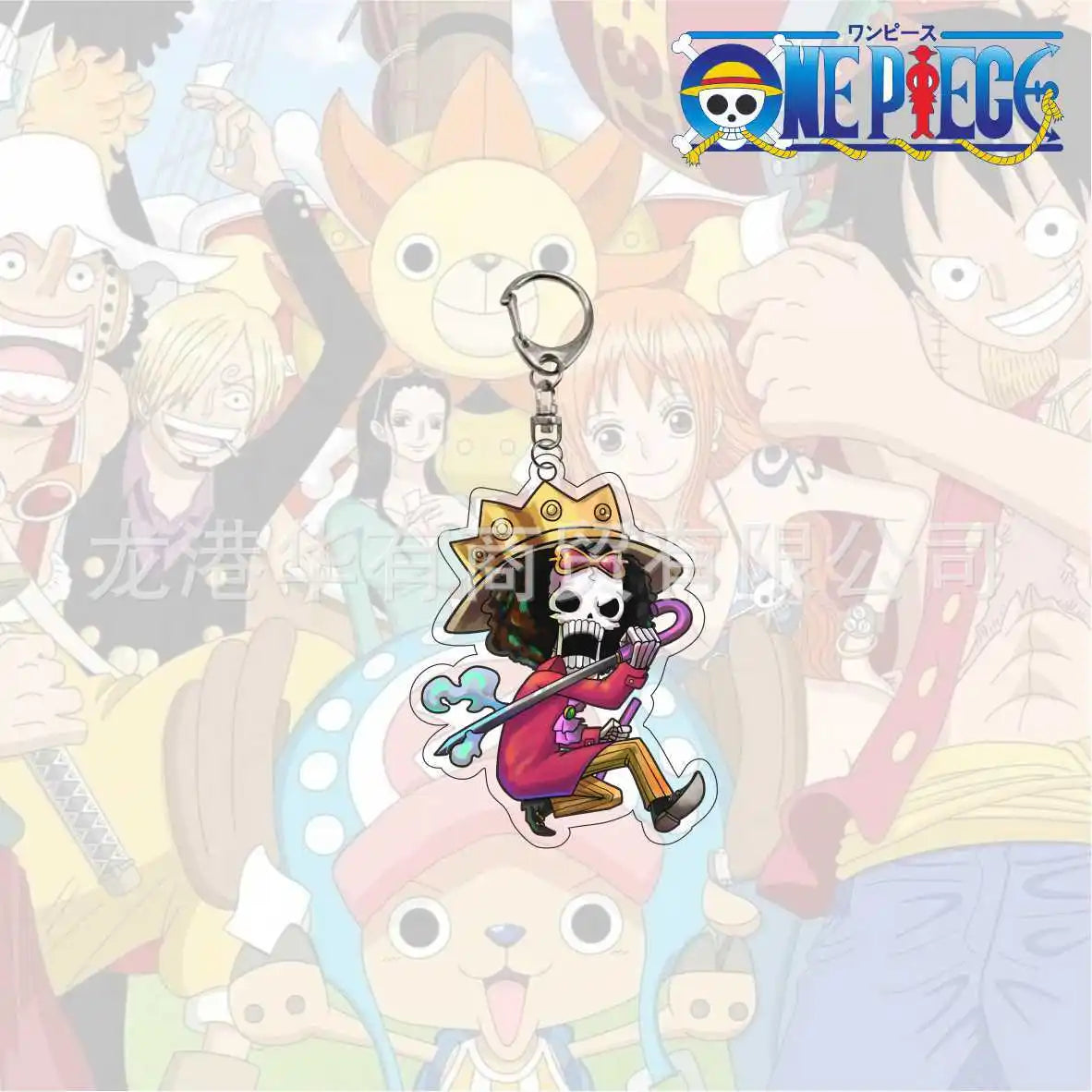 Anime One Piece Trafalgar Law Charlotte Katakuri Nico Robin Nami Chopper Lysop Acryl Schlüsselanhänger Schlüsselanhänger Anhänger Figur Geschenke