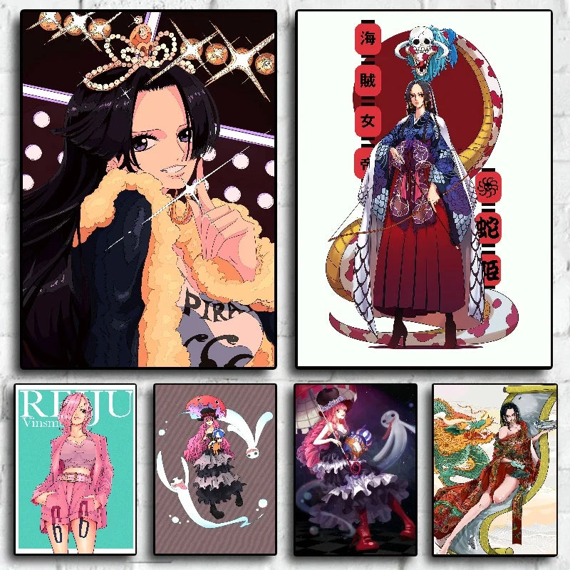 Nico·Robin Nami Boa Hancock Perona Wall Decoration One Piece Sexy and Beautiful PosterLiving Room Decoration Canvas Painting - One Piece Merchandise - Free Shipping Buy Now