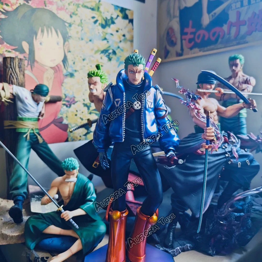 9,44 Zoll/24 cm Anime One Piece Figur Egghead Zoro Figur PVC Actionfiguren Sammlung Modell Spielzeug Geschenke