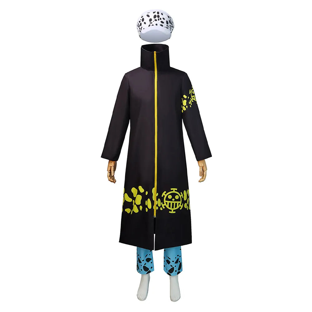 Trafalgar Law Cosplay Hoodie Hose Hut Kostüm Anime One Cos Piece Fantasia Luffy Outfits Halloween Verkleidungsanzug für Erwachsene Männer