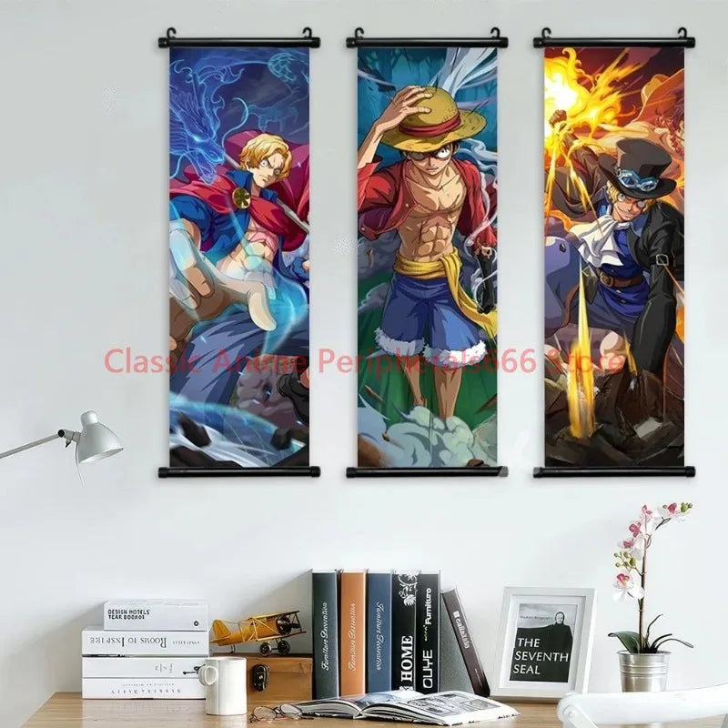 One Piece Luffy Gear 4 Home Decor Kawaii Anime Decorative Painting Robin Poster Nami Wall Art Canvas Pictures For Computer Room