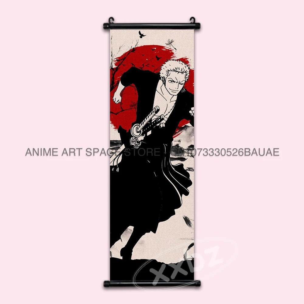 ONE PIECE Hanging Painting Anime Posters Zoro Wall Art Nami Canvas Home Decor Nico Robin Latest Bedroom Vintage Scrolls Pictures - One Piece Merchandise - Free Shipping Buy Now