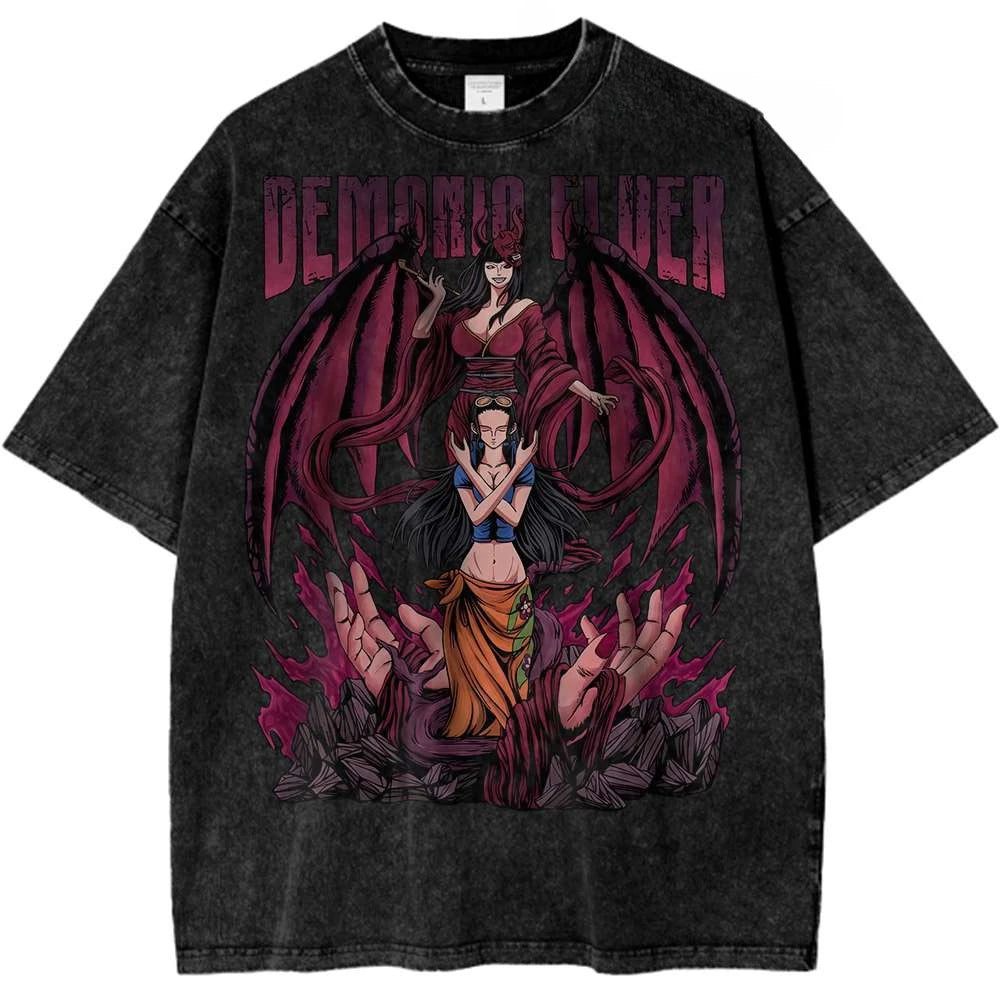 ONE PIECE Nico Robin Luffy Gear Shirt Anime Retro T-Shirt Designer Illustration Pattern Street Sport Harajuku Summer 2025 New - One Piece Merchandise - Free Shipping Buy Now