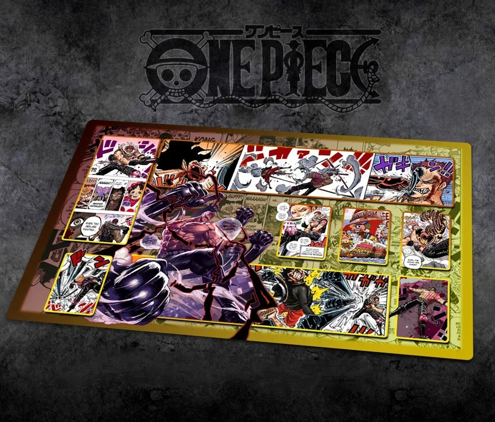 OPCG One Piece Dedizierte SPIELKARTEN-Spielmatte Battle Against Rebecca Roronoa Zoro Trafalgar Law Comic-Serie Spielzeuggeschenke 60 * 35 cm
