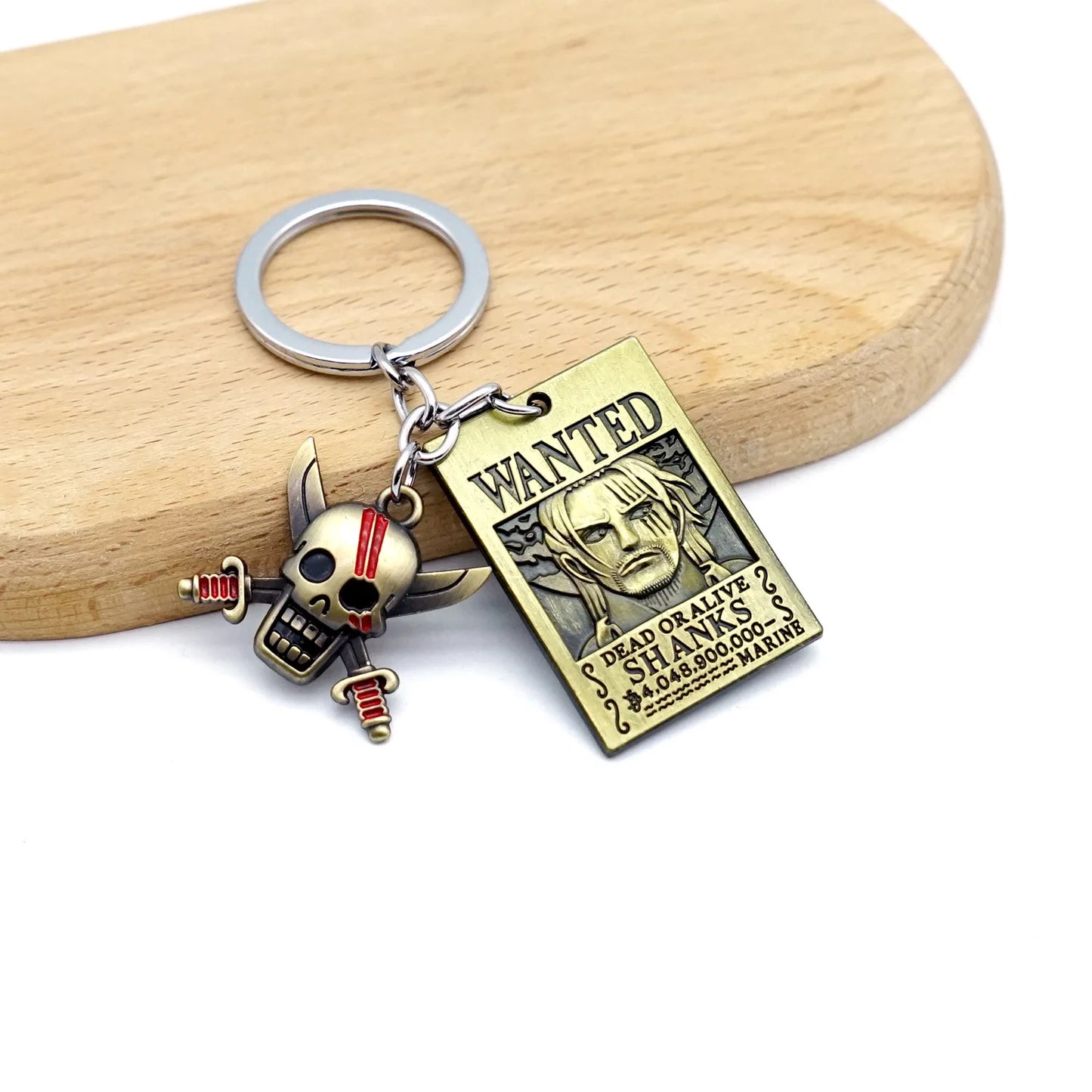 Anime One Piece Shanks Kaido Law Luffy Ace Zoro Sanji Devil Fruit Keychain Metal Pendant Figure Model Toy Jewelry Gift - One Piece Merchandise - Free Shipping Buy Now