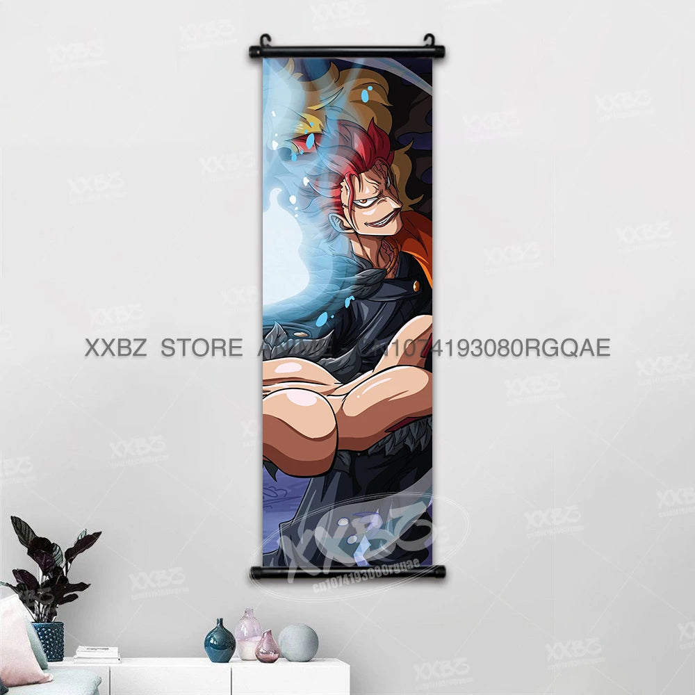ONE PIECE Scrolls Pictures Sabo Wall Art Kid Pirates Anime Posters Nico Robin Hanging Painting Trafalgar D.Water Law Home Decor