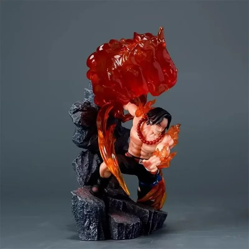One Piece Anime Figuren Ace 18cm Figur Portgas D Ace Feuerfaust Action Statue PVC Modell Puppe Sammlerstück Zimmer Decora Spielzeug Geschenke