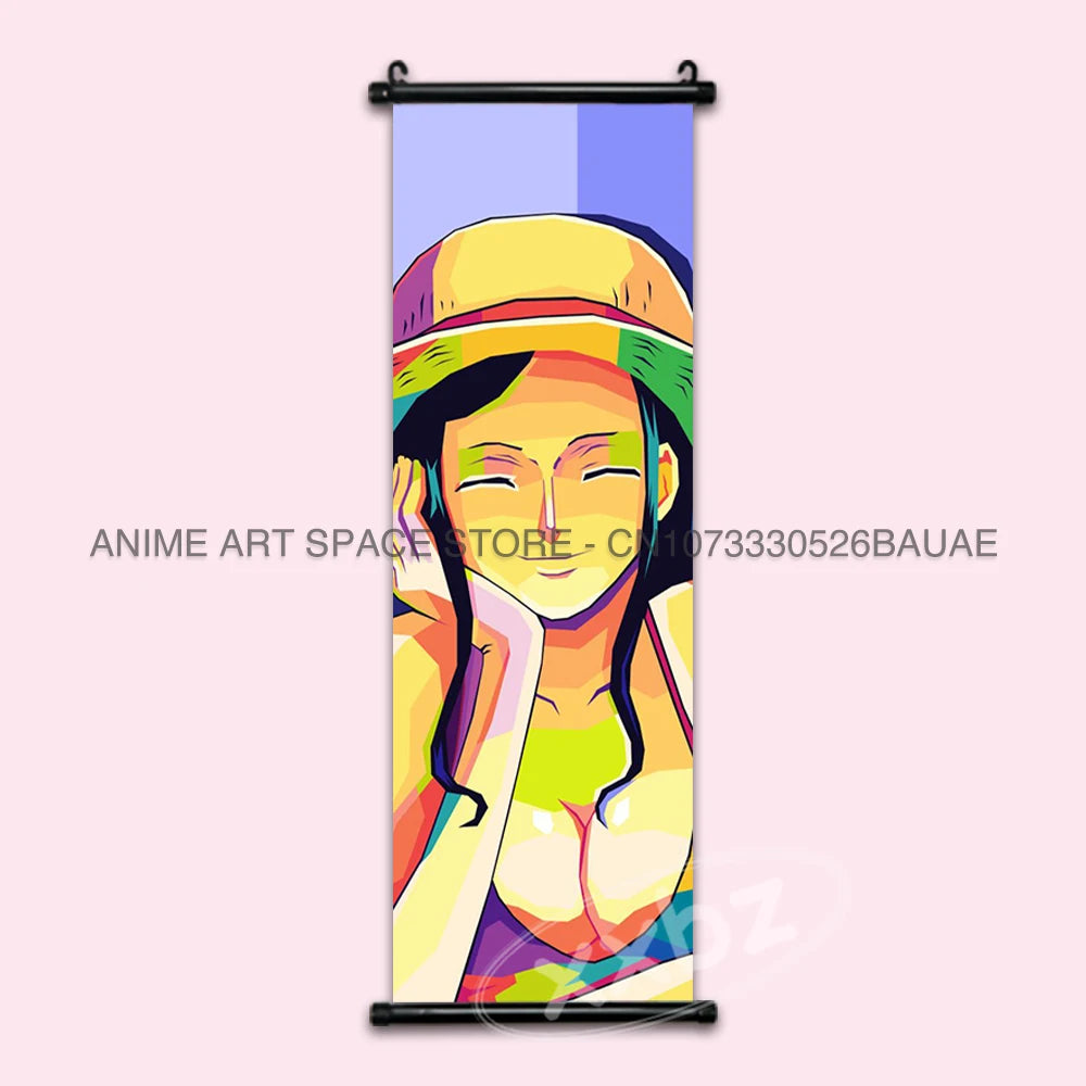 ONE PIECE Hanging Painting Anime Scrolls Picture Law Home Decor Prints Nami Wall Art Luffy Poster Roronoa Zoro Canvas Nico Robin