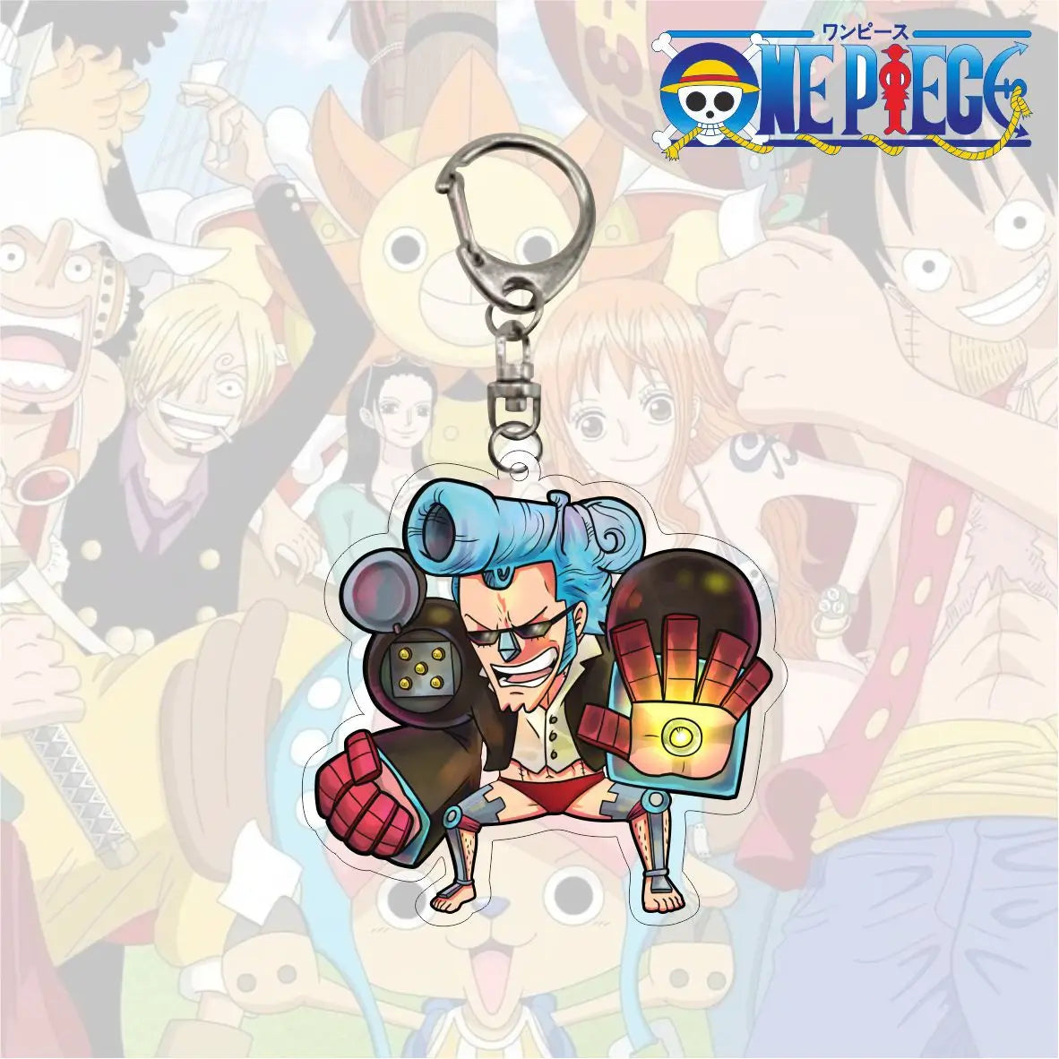 Anime One Piece Trafalgar Law Charlotte Katakuri Nico Robin Nami Chopper Lysop Acryl Schlüsselanhänger Schlüsselanhänger Anhänger Figur Geschenke
